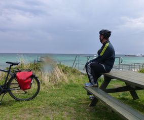 Radtour Dänemark mit schönem Blick auf dem Meer